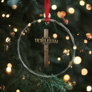 Christian Easter Resurrection Day Tetelestai Religious Cross Crystal Glass Ornament TS11 Print Your Wear