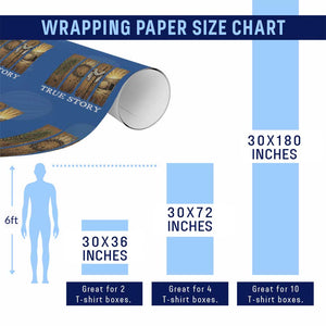 Christian Easter True Story Resurrection Scene Vintage Wrapping Paper Roll Faith Based Jesus Empty Tomb Gift for Believers TS02 Print Your Wear