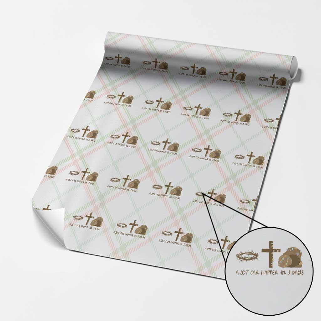 Christian Easter Wrapping Paper Roll A Lot Can Happen In Three Days TS10 Christmas Plaid Print Your Wear