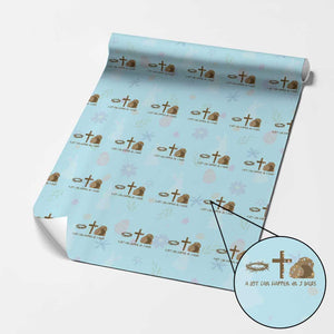 Christian Easter Wrapping Paper Roll A Lot Can Happen In Three Days TS10 Light Blue Print Your Wear