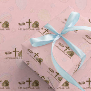 Christian Easter Wrapping Paper Roll A Lot Can Happen In Three Days TS10 Light Pink Print Your Wear