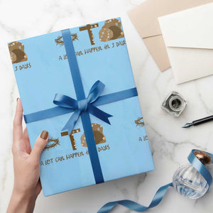 Christian Easter Wrapping Paper Roll A Lot Can Happen In Three Days TS10 Light Blue Print Your Wear