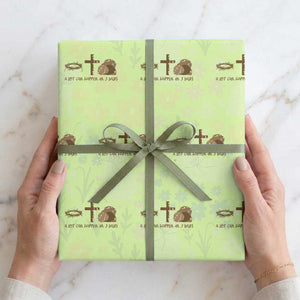 Christian Easter Wrapping Paper Roll A Lot Can Happen In Three Days TS10 Lime Print Your Wear