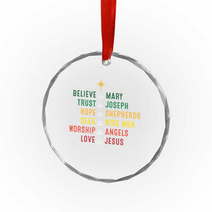 Christian Faith Crystal Glass Ornament Believe Like Mary Trust Like Joseph Hope Like Shepherds TS11 Print Your Wear