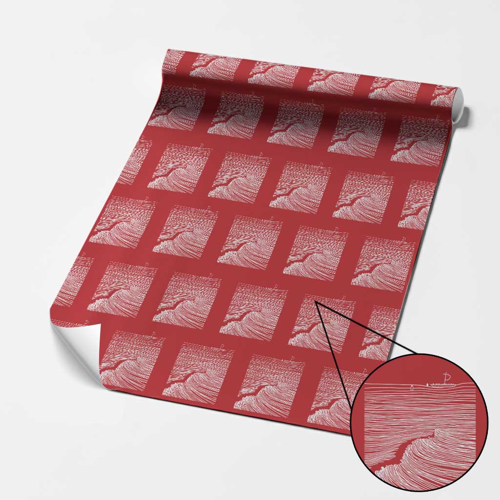 Christian Faith Wrapping Paper Roll Walk On Water Boho Bible Verse TS10 Red Print Your Wear