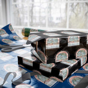 Christian Faith Last Supper Scripture Wrapping Paper Roll He Died for Me So I Live for Him Corinthians 5:15 Inspiration TS02 Black Print Your Wear