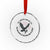 Christian Faith Patriotic Crystal Glass Ornament Death Deliver The Believer To Jesus American Eagle Graphic TS02 Transparent Glass 3'' Circle Print Your Wear
