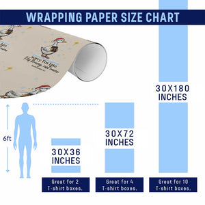 Christian Goose Wrapping Paper Roll Sorry I Am Late His Timing Not Mine TS14 Print Your Wear