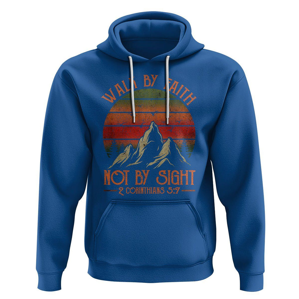 Christian Hoodie Walk By Faith Not By Sight TS09 Royal Blue Printyourwear