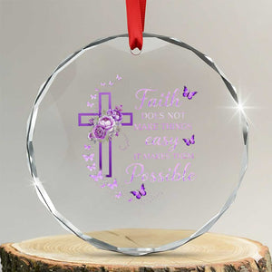 Christian Jesus Crystal Glass Ornament Vintage Bible Verse Printed Faith Blessed Inspirational Girl TS10 Transparent Glass 3'' Circle Print Your Wear