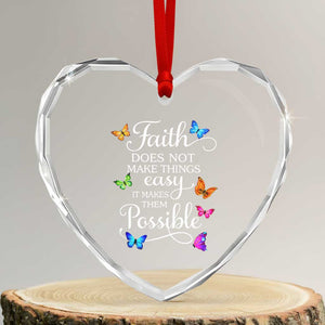 Christian Jesus Heart Crystal Glass Ornament Butterfly Art Bible Verse Printed Faith Blessed Inspirational Girl TS10 Transparent Glass 3'' Heart Print Your Wear