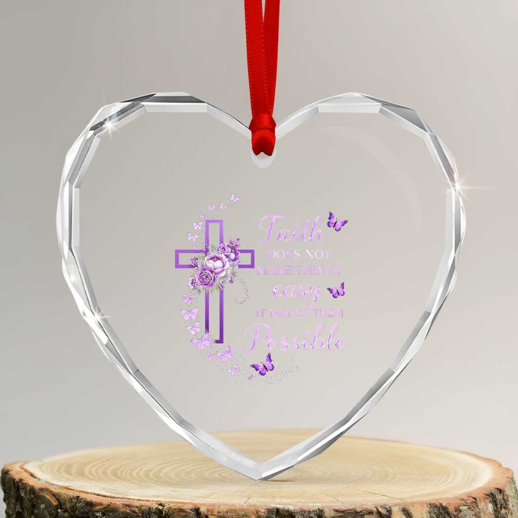 Christian Jesus Heart Crystal Glass Ornament Vintage Bible Verse Printed Faith Blessed Inspirational Girl TS10 Transparent Glass 3'' Heart Print Your Wear