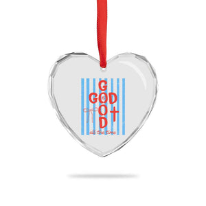 Christian Jesus Lovers Heart Crystal Glass Ornament Striped Preppy God Is Good All The Time TS10 Print Your Wear
