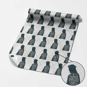 Christian Jesus Wrapping Paper Roll Cross Bible Verse Inspirational Isalah 9:6 TS14 Christmas Plaid Print Your Wear