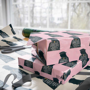 Christian Jesus Wrapping Paper Roll Cross Bible Verse Inspirational Isalah 9:6 TS14 Light Pink Print Your Wear