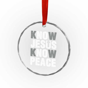 Christian Know Jesus Know Peace Crystal Glass Ornament Religion God Church Bible TS11 Print Your Wear