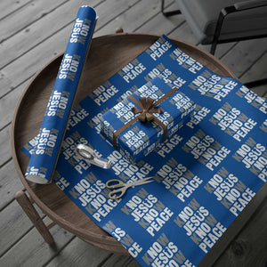 Christian Know Jesus Know Peace Wrapping Paper Roll Religion God Church Bible TS11 Blue Print Your Wear