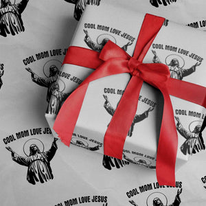 Christian Mom Faith Wrapping Paper Roll Cool Mom Love Jesus TS14 White Print Your Wear