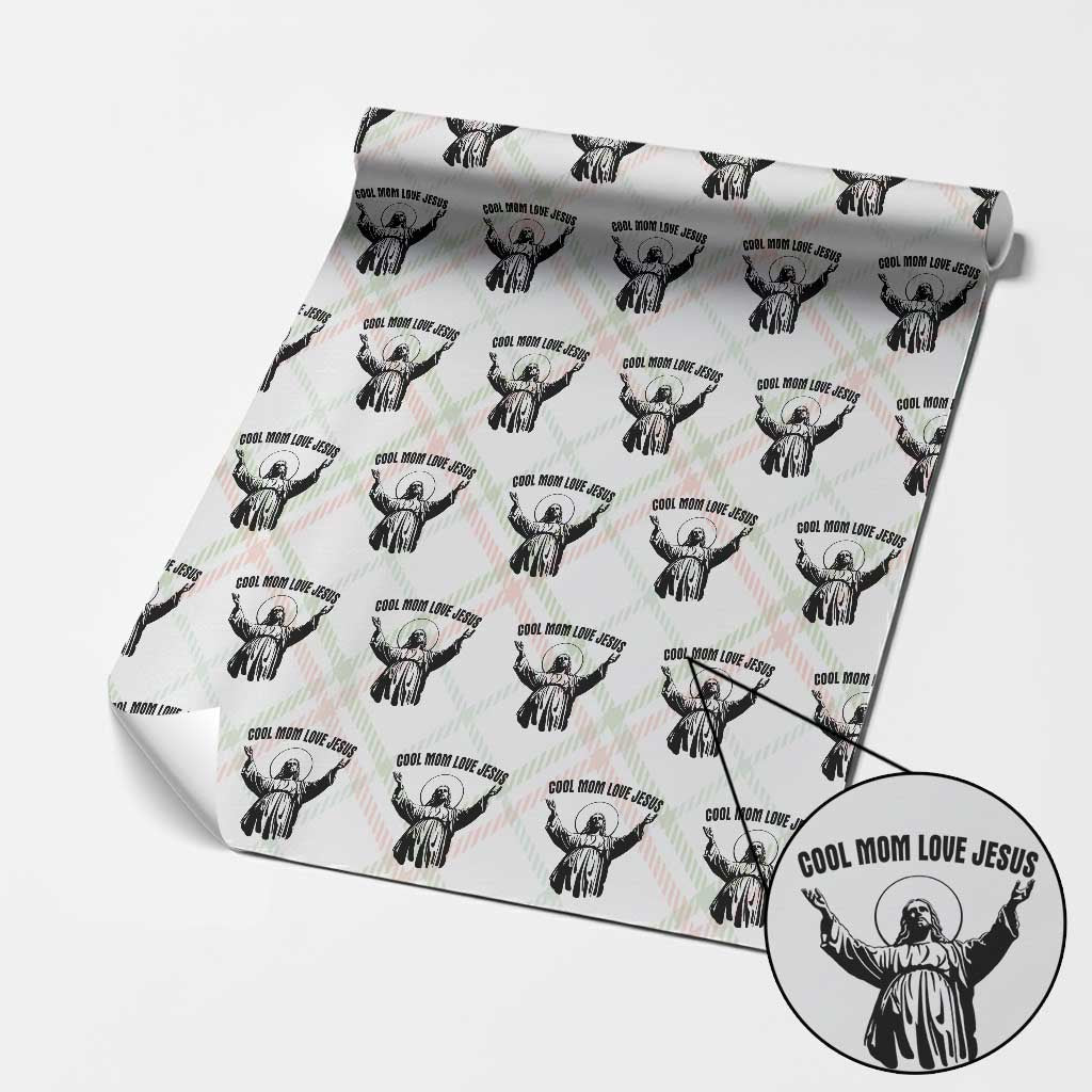Christian Mom Faith Wrapping Paper Roll Cool Mom Love Jesus TS14 Christmas Plaid Print Your Wear