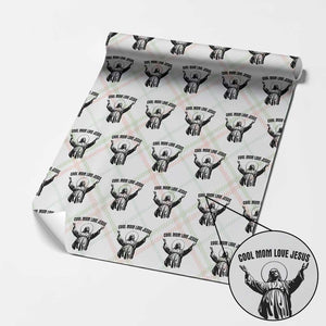 Christian Mom Faith Wrapping Paper Roll Cool Mom Love Jesus TS14 Christmas Plaid Print Your Wear