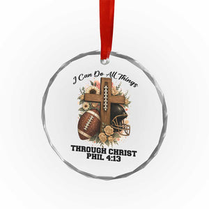Christian Motivation Gift Crystal Glass Ornament I Can Do All Things Through Christ Bible Verse TS12 Print Your Wear