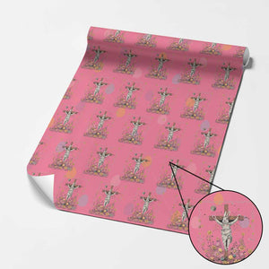 Christian Religious Easter Day Bunny Floral Christ Jesus Wrapping Paper Roll TS11 Pink Print Your Wear