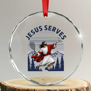 Christian Tennis Lover Gift Crystal Glass Ornament Funny Christian Gift TS12 Transparent Glass 3'' Circle Print Your Wear