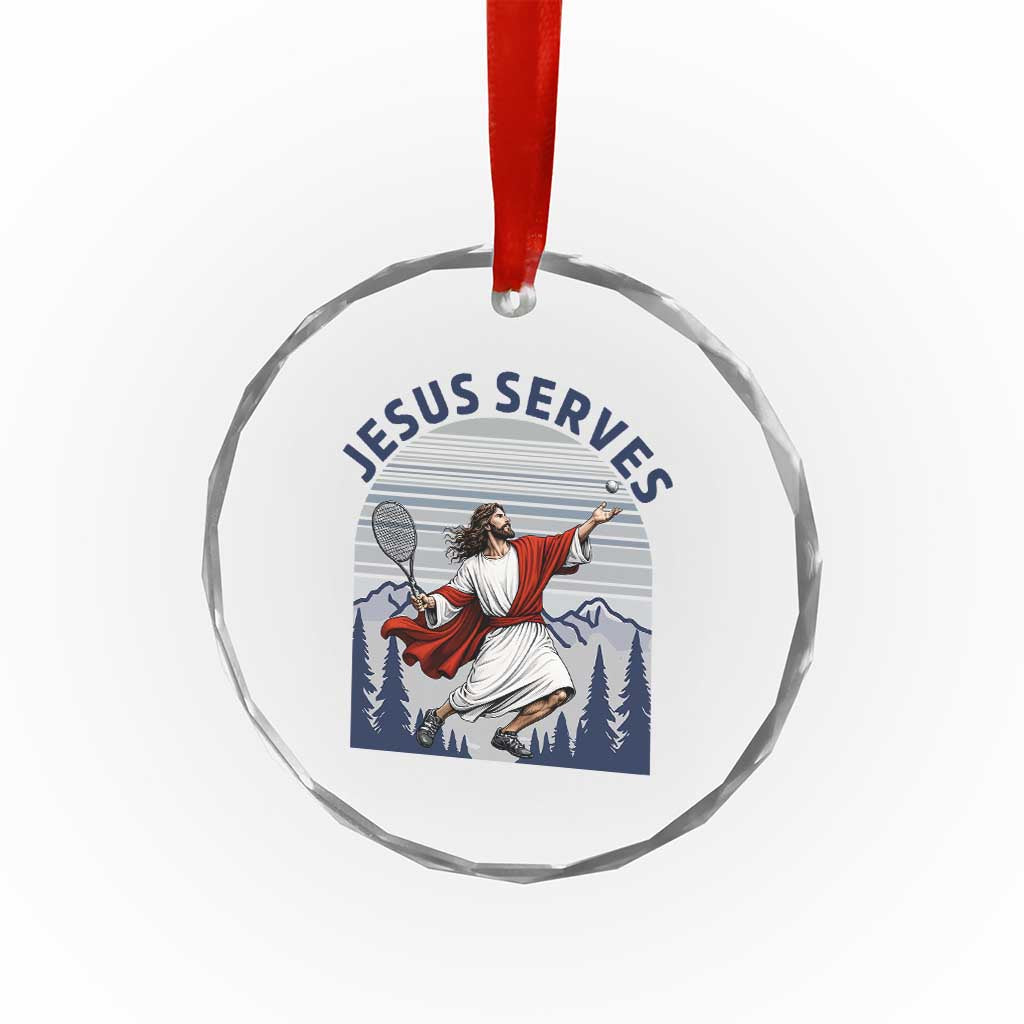 Christian Tennis Lover Gift Crystal Glass Ornament Funny Christian Gift TS12 Print Your Wear
