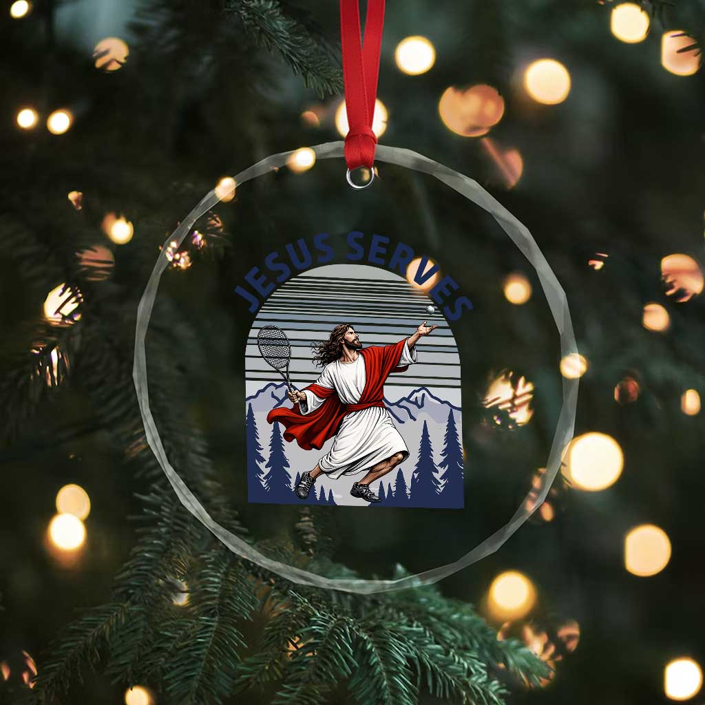 Christian Tennis Lover Gift Crystal Glass Ornament Funny Christian Gift TS12 Print Your Wear