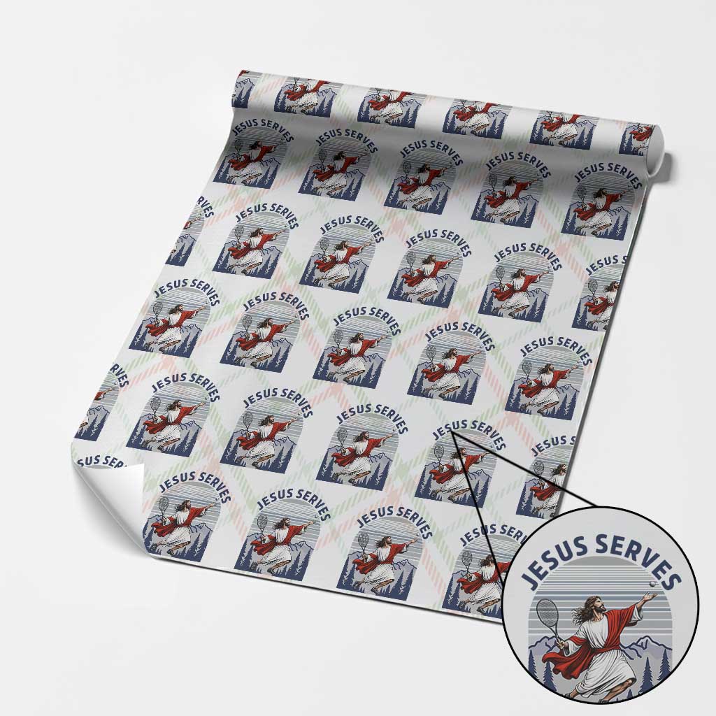 Christian Tennis Lover Gift Wrapping Paper Roll Funny Christian Gift TS12 Christmas Plaid Print Your Wear