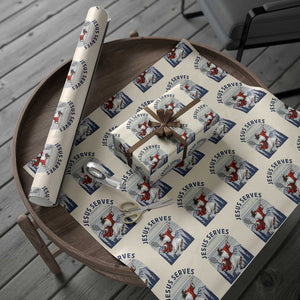Christian Tennis Lover Gift Wrapping Paper Roll Funny Christian Gift TS12 Beige Print Your Wear