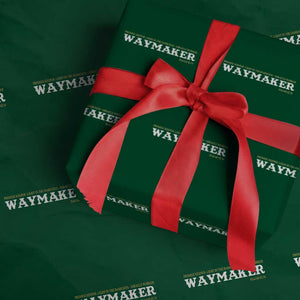 Christian Worship Wrapping Paper Roll Isaiah 42:16 Waymaker Promise Keeper Miracle Worker TS10 Green Print Your Wear