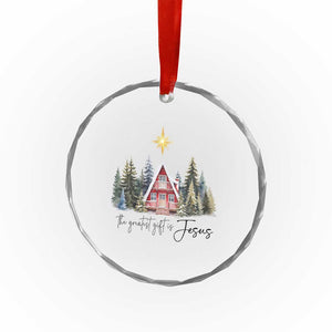 Christian Xmas Crystal Glass Ornament The Greatest Gift Is Jesus Star Of Bethlehem TS11 Print Your Wear