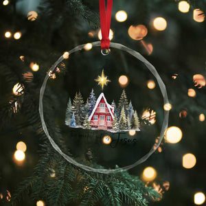 Christian Xmas Crystal Glass Ornament The Greatest Gift Is Jesus Star Of Bethlehem TS11 Print Your Wear