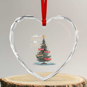 Christian Xmas Heart Crystal Glass Ornament He Will Be Called Wonderful Counselor TS09 Transparent Glass 3'' Heart Print Your Wear