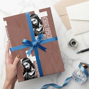 Christianity Is Under Attack Wrapping Paper Roll Jesus Stand for Faith Michigan Church TS02 Mocha Print Your Wear