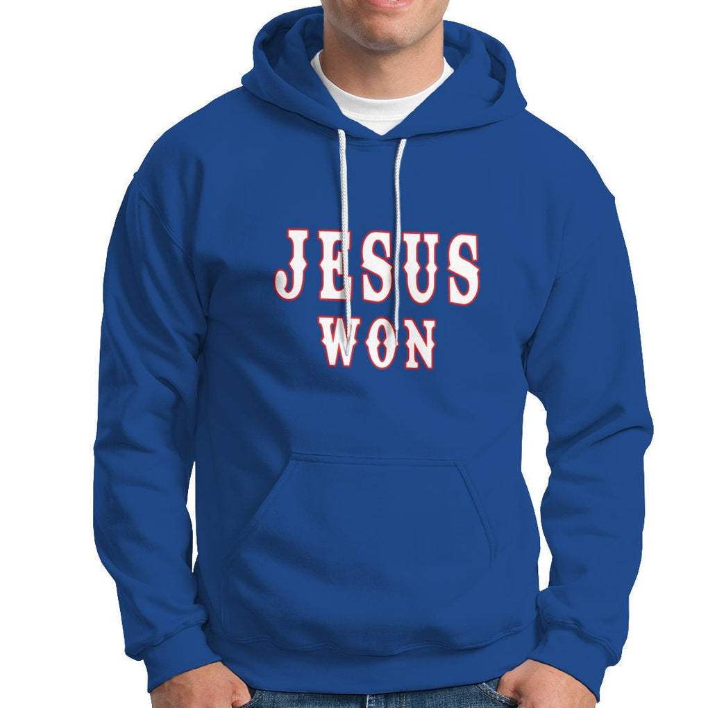 Christianity Religion Jesus Won Texas Hoodie TS02 Royal Blue Printyourwear