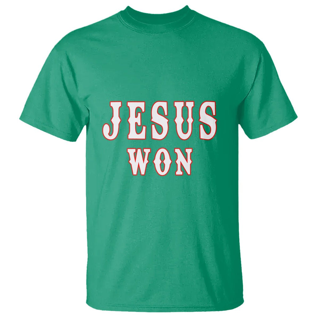 Christianity Religion Jesus Won Texas T Shirt TS02 Irish Green Printyourwear