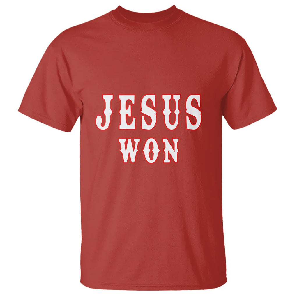 Christianity Religion Jesus Won Texas T Shirt TS02 Red Printyourwear