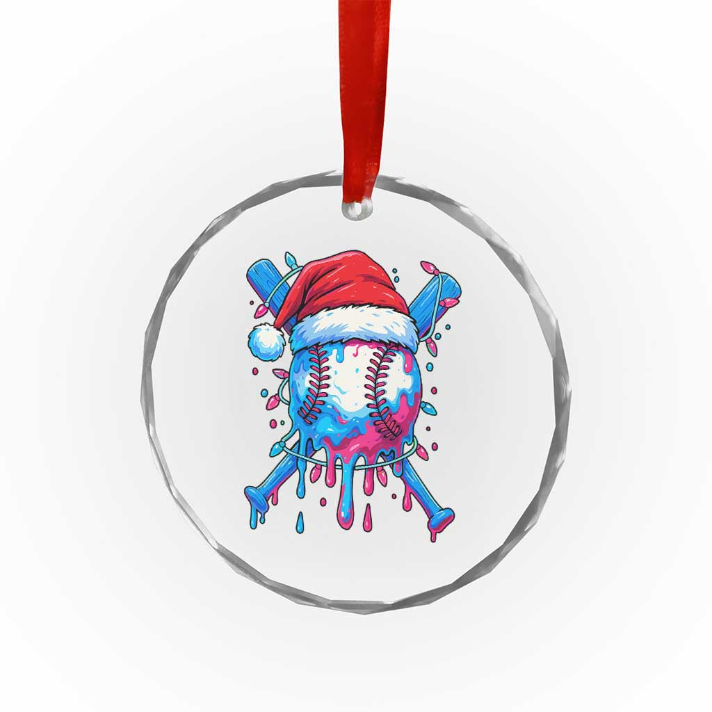 Christmas Baseball Ice Cream Drip Crystal Glass Ornament Santa Sports Xmas Light Boys Sprinkles Baseball Bat TS10 Print Your Wear