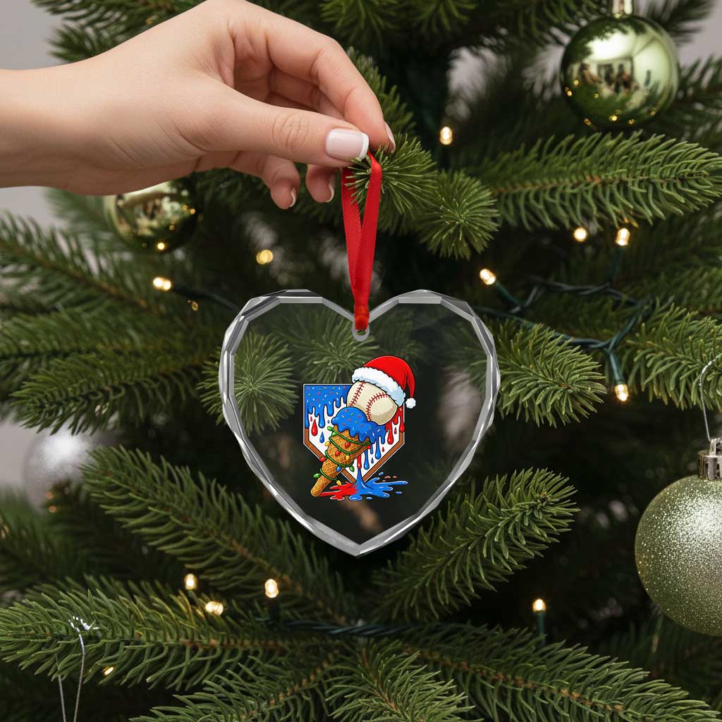 Christmas Baseball Ice Cream Drip Heart Crystal Glass Ornament Santa Sports Player Xmas Light Boys Baseball Bat TS10 Print Your Wear