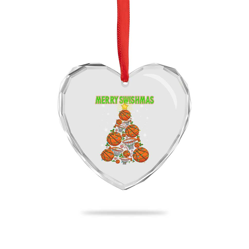 Christmas Basketball Merry Swishmas Heart Crystal Glass Ornament Basketball Xmas Tree TS11 Print Your Wear
