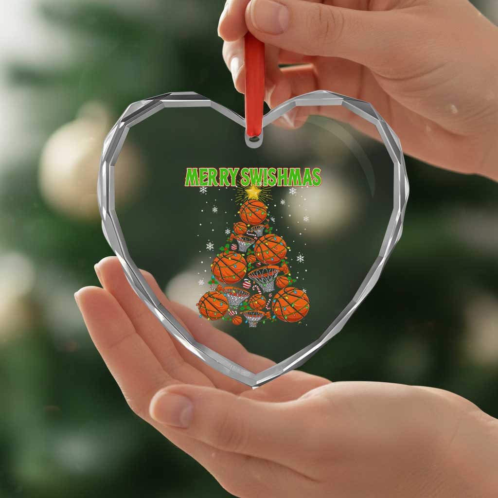 Christmas Basketball Merry Swishmas Heart Crystal Glass Ornament Basketball Xmas Tree TS11 Print Your Wear