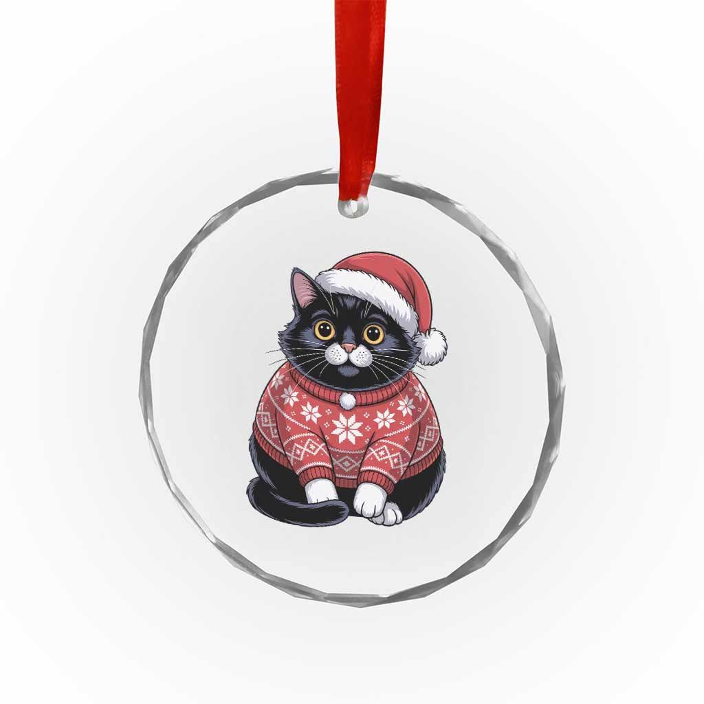 Christmas Black Cat Crystal Glass Ornament Catmas Gift For New Year TS10 Print Your Wear