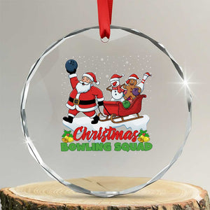 Christmas Bowling Squad Crystal Glass Ornament Funny Holiday Bowler TS12 Transparent Glass 3'' Circle Print Your Wear