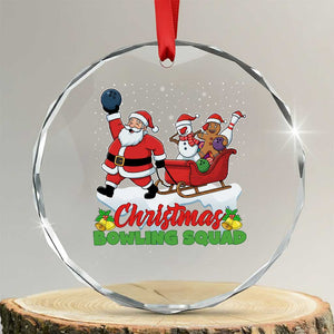 Christmas Bowling Squad Crystal Glass Ornament Funny Holiday Bowler TS12 Transparent Glass 3'' Circle Print Your Wear