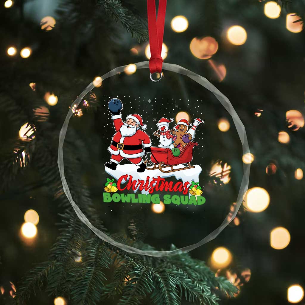 Christmas Bowling Squad Crystal Glass Ornament Funny Holiday Bowler TS12 Print Your Wear