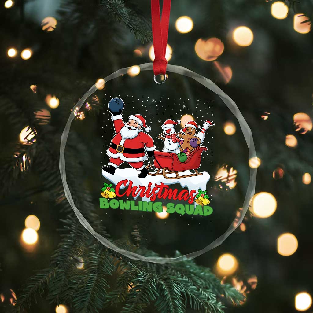 Christmas Bowling Squad Crystal Glass Ornament Funny Holiday Bowler TS12 Print Your Wear