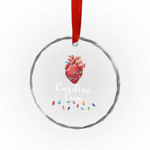 Christmas Cardiac Nurse Crystal Glass Ornament Cardiac Crew Anatomical Anatomy Xmas Heart With Lights - Print Your Wear