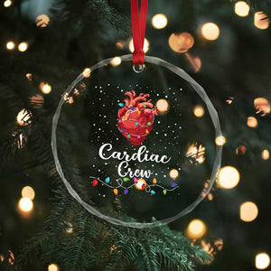 Christmas Cardiac Nurse Crystal Glass Ornament Cardiac Crew Anatomical Anatomy Xmas Heart With Lights - Print Your Wear